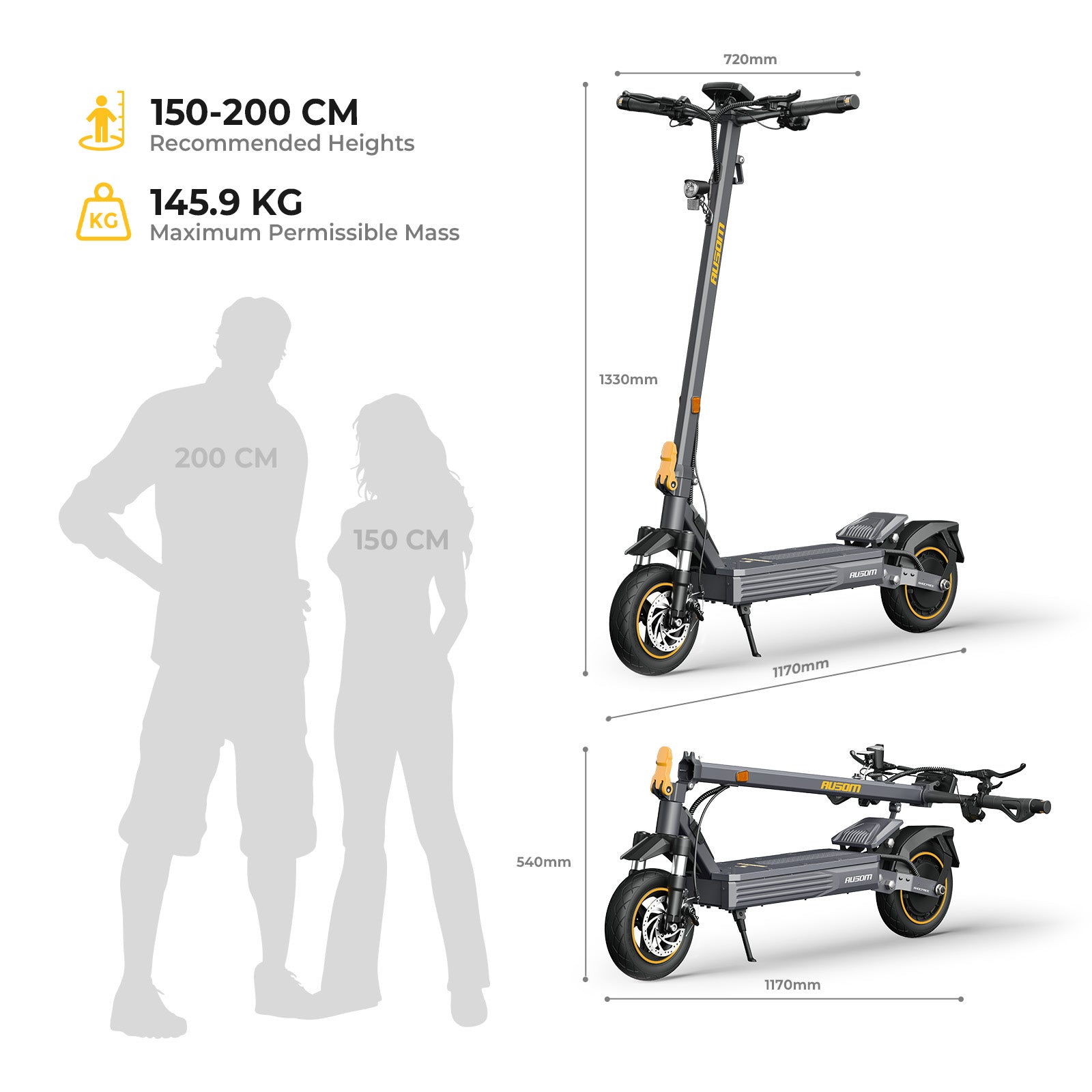 Ausom K20 VMP Electric Scooter (DGT-Certified)